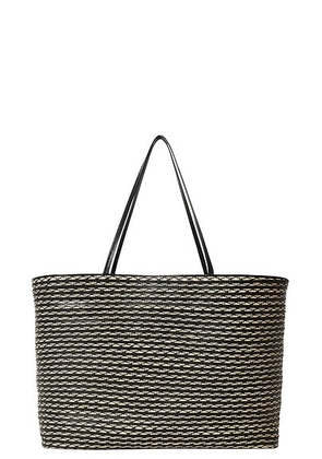 The Row Beau Raffia Large Tote Bag in Black & Natural ANS - Black. Size all.