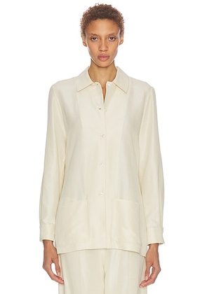The Row Lucetta Shirt in Vanilla - Cream. Size 2 (also in 6).