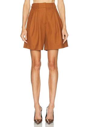 Ronny Kobo Andora Shorts in Rust - Rust. Size L (also in M, S, XS).