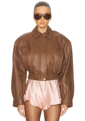 Ronny Kobo Samson Jacket in Tobacco - Brown. Size L (also in M, S, XS).