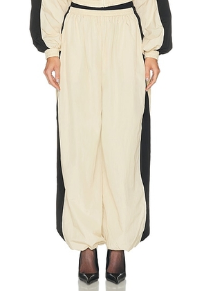 Ronny Kobo Soren Pant in Beige - Beige,Black. Size L (also in M, S, XS).