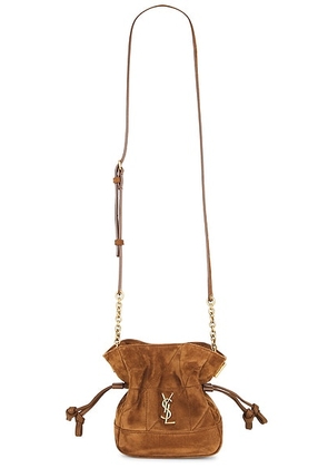 Saint Laurent Mini Jamie Shoulder Pouch in Orange Caramel Cognac - Brown. Size all.