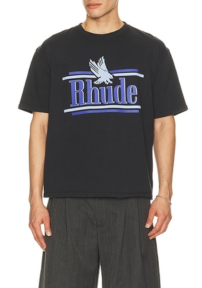 Rhude Rossa Tee in Vintage Black - Black. Size L (also in M, S, XL/1X, XXL/2X).