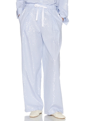 TWP Sequin Pajama Pant in Blue & Midnight - Blue. Size L (also in M, S, XS).