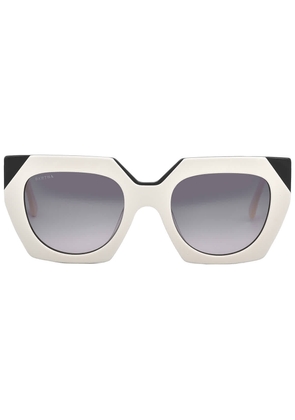 Bertha Ladies White Cat Eye Sunglasses BRSIT105-3
