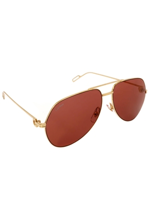 Cartier Burgundy Pilot Unisex Sunglasses CT0110S 009 60