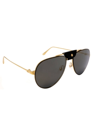 Cartier Santos de Cartier Grey Pilot Mens Sunglasses CT0166S 002 60