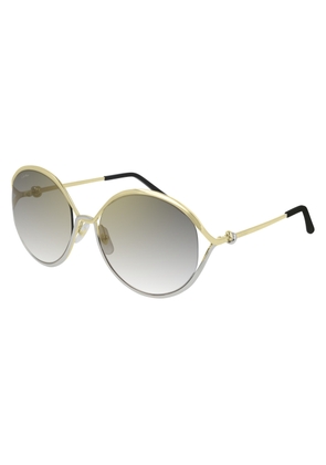 Cartier Trinity Grey Round Ladies Sunglasses CT0226S 001 59