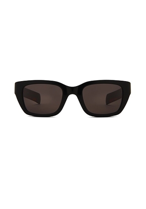 Bottega Veneta Acetate Sunglasses in Black & Grey - Black. Size all.