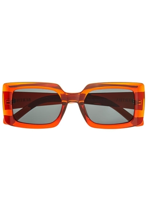 Bertha Ladies Orange Rectangular Sunglasses BRSBR053C5