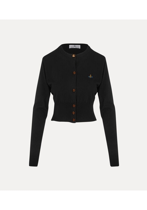 Vivienne Westwood Bea Cropped Cardigan Merino Wool / Silk Black M Women