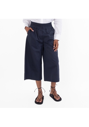 Loewe Womens Cropped Trousers In Cotton And Silk, Size Medium