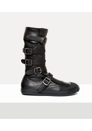 Vivienne Westwood Animal Pirate Boot Washed/veget Tanned Black 3-36 Women