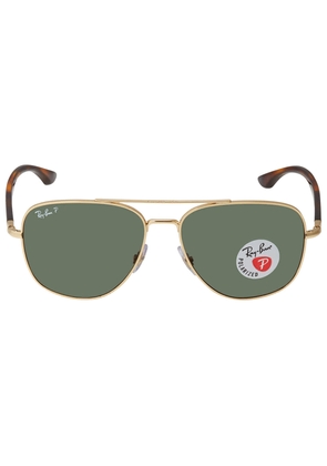 Ray Ban Polarized Green Classic G-15 Aviator Unisex Sunglasses RB3683 001/58 56