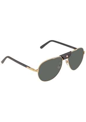 Cartier Grey Polarized Pilot Unisex Sunglasses CT0096S 002 61