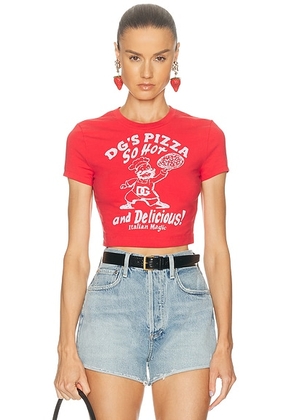 Dolce & Gabbana Short Sleeve Top in Strawberry Pink - Red. Size 36 (also in 38, 40, 42, 44).