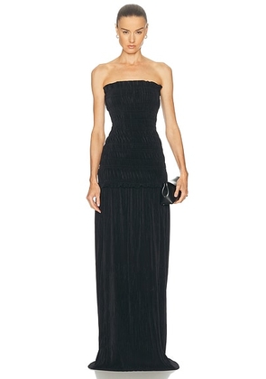 Atlein Strapless Long Dress in Black - Black. Size 34 (also in 36, 38, 40).