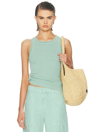 Citizens of Humanity Isabel Rib Tank Top in Cadet - Mint. Size L (also in M, S, XL, XS).
