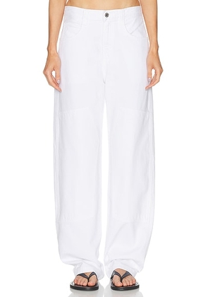 AGOLDE Laria Pieced Jean in Marshmallow - White. Size 24 (also in 25, 26, 27, 28, 29, 30, 31, 32, 33, 34).