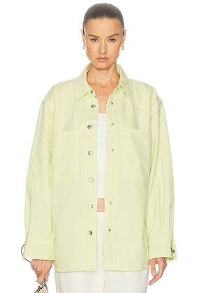 AGOLDE Laria Shirt in Lemon Zest - Yellow. Size L (also in M, S, XS).