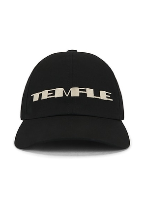 DRKSHDW by Rick Owens Temple of Love Baseball Cap in Black & Pearl - Black. Size L (also in M, S).