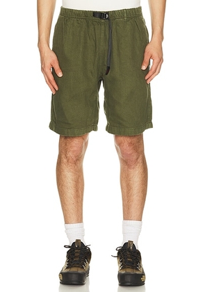 Gramicci Hemp G-Short in Olive - Green. Size L (also in M, S, XL/1X).
