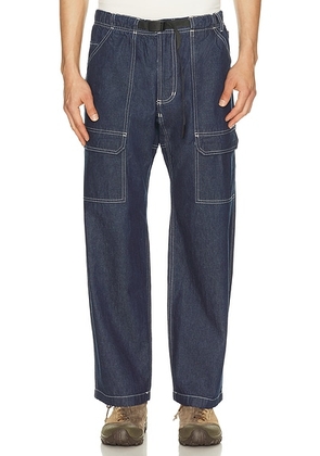 Gramicci Denim Eqt Pant in Rinsed Indigo - Blue. Size L (also in M, S, XL/1X).