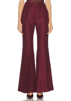 Gabriela Hearst Rhein Pant in Bordeaux - Wine. Size 36 (also in 38, 40).