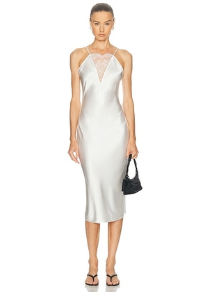 Fleur du mal Frankie Lace Slip Dress in Ivory - Ivory. Size L (also in M, S, XS).