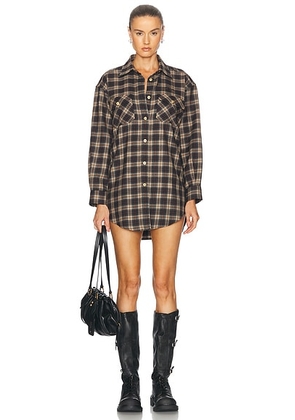 Miu Miu Oversized Button Up Top in Cammello - Brown. Size 40 (also in ).