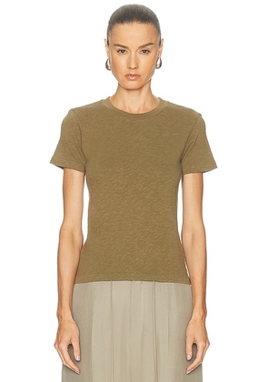 American Vintage Sonoma T-Shirt in Buisson Vintage - Olive. Size L (also in M, S).