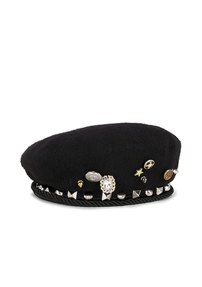 Kody Phillips KP x Pretty Relics Lasso Beret in Black - Black. Size L (also in M).