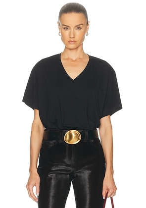 KHAITE Linda T-Shirt in Black - Black. Size L (also in M, S, XL, XS).