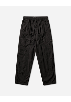 Men s Mercerised Organic Cotton Ripstop Cargo Pants Black