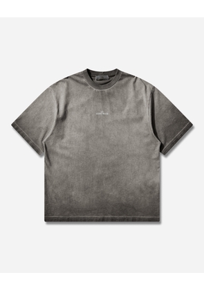 Men s Combed Organic Cotton Jersey Uneven Cold Dying T-Shirt Black