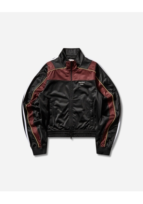 Shrunken Track Jacket Black / Burgundy