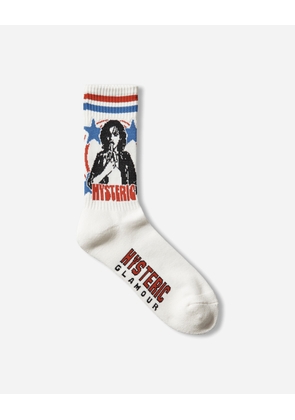 Woman Banana Sports Socks White