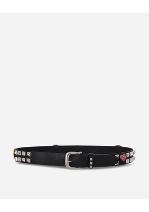 Studs Badges Fever Belt Black
