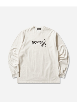Men s Grunge Longsleeve T-Shirt White