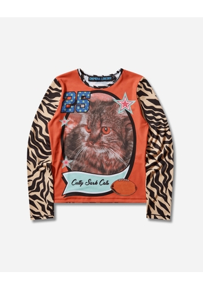 Women s Cutty Sark Cats Fitted Jersey Top Multicolor