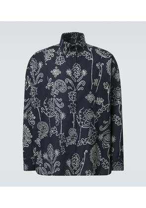 Giorgio Armani Printed cotton seersucker shirt