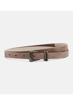 Brunello Cucinelli Monili suede belt
