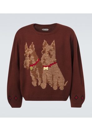 Bode Scottie embroidered wool sweater
