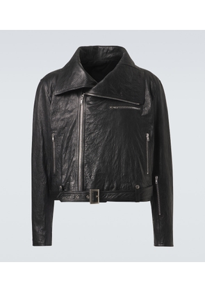 Rick Owens Dracubiker belted leather jacket
