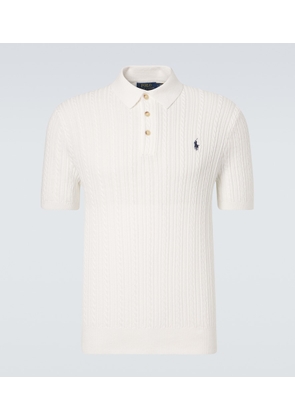 Polo Ralph Lauren Cable-knit cotton polo shirt