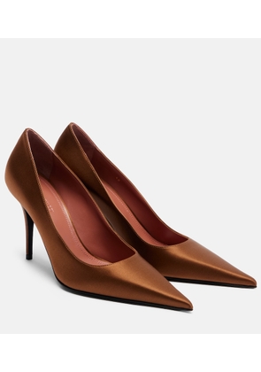 Amina Muaddi Barbara satin pumps