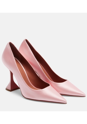 Amina Muaddi Ami satin pumps