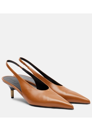 Khaite Bella 55 leather slingback pumps