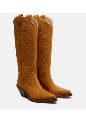 Gabriela Hearst Capitana suede cowboy boots