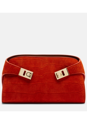 Ferragamo Hug Mini suede crossbody bag